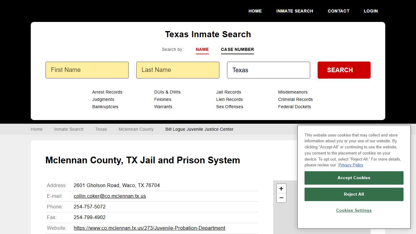 Bill Logue Juvenile Justice Center Inmate Records Search, Texas - StateCourts